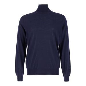 Plain Men Girocollo In 100% Merinos